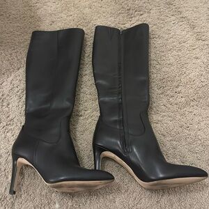 Sam Edelman Black Faux Leather Boots Size 7.5